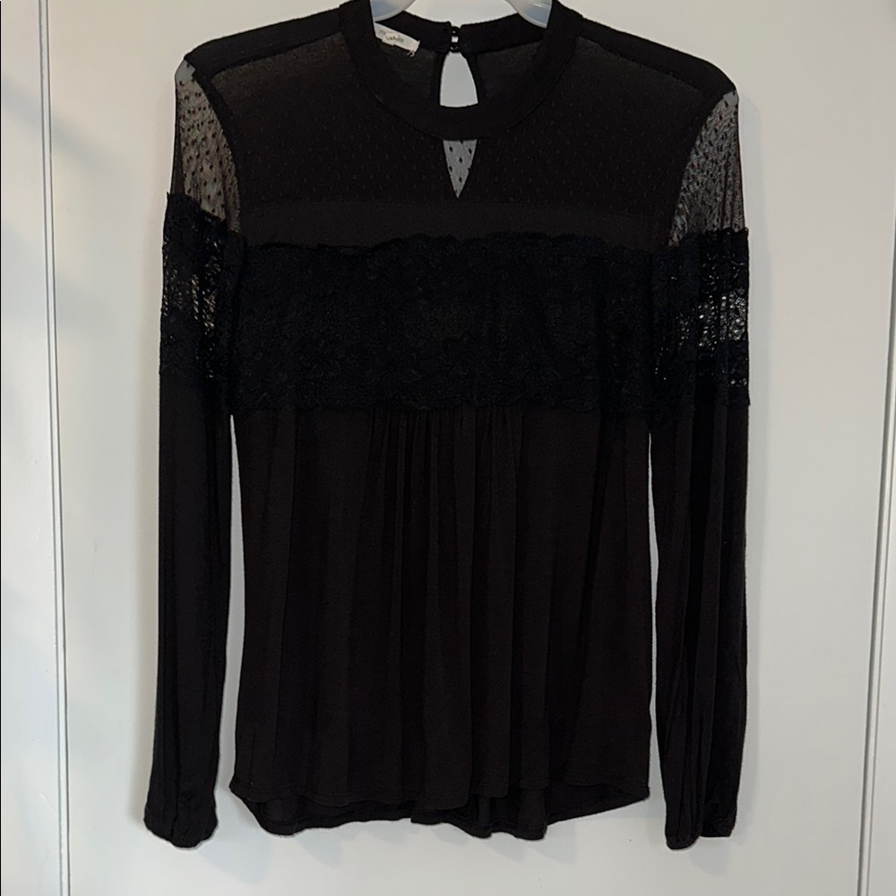Maurices Elegant Black Lace Women's Top